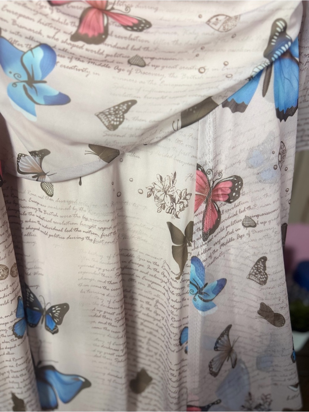 🦋 ANEWSTA Butterfly Print Boho Dress | Size Large (US 8/10) - Picture 11 of 13